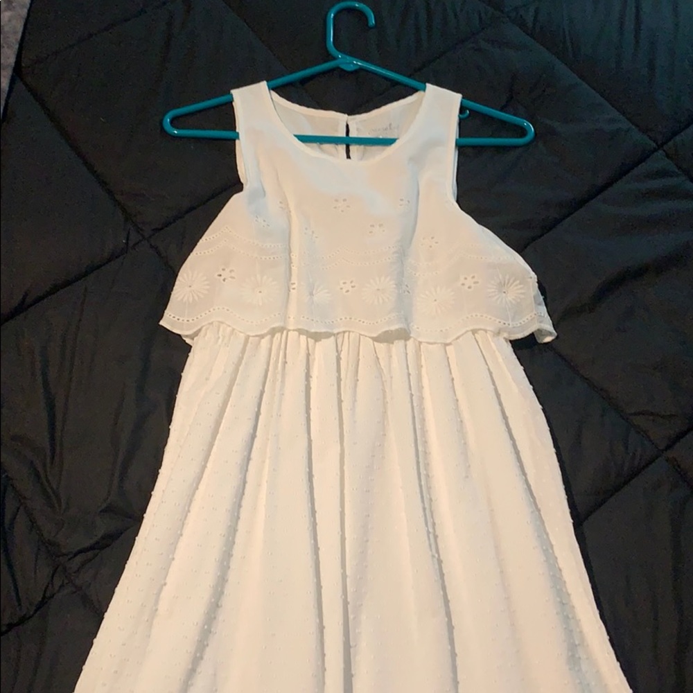 Long white lacey dress